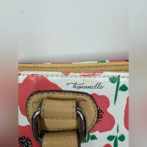 Tignanello Strawberry Poppy Medium Handbag Tote Bag Purse - Picture 10 of 16